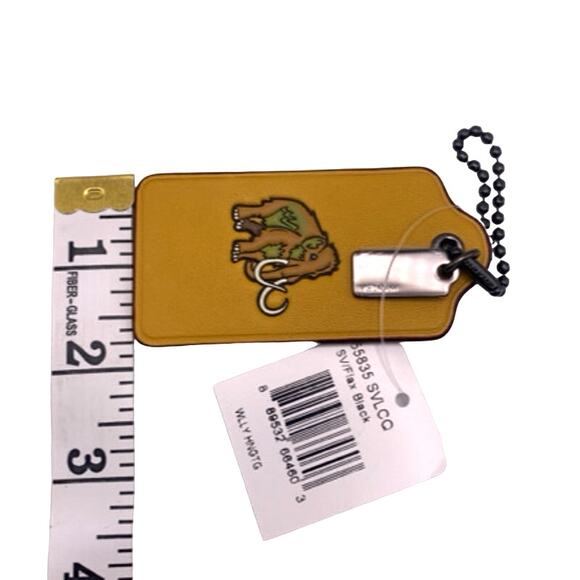 NWT COACH Wolly Mammoth Hangtag in Glove-tanned Leather - Picture 4 of 4